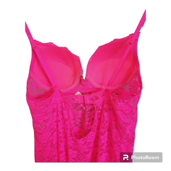 NWOT Candy Couture Hot Pink Lace Lingere - Picture 6 of 11